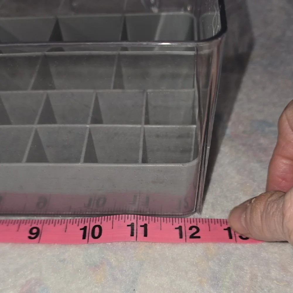 Transparent Gray Makeup Organizer with‎ Handle
